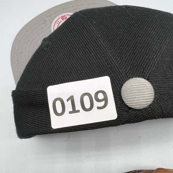 Air Jordan Chicago Bulls NBA Black Red Mitchell & Ness Hat Snapback Cap Men - Picture 7 of 7